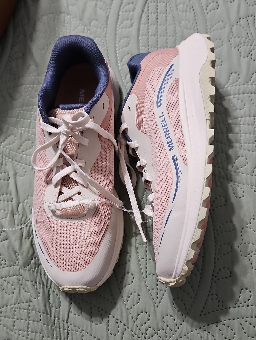 Merrell Women's Pink and Navy Trail-Ready Sneakers